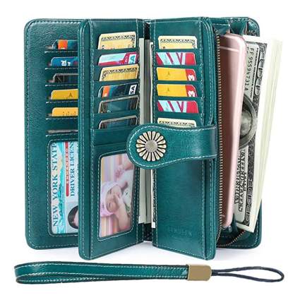 rfid blocking leather wallet
