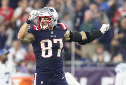 WATCH: Patriots’ Rob Gronkowski Throws Chiefs Defender With Huge Stiff Arm