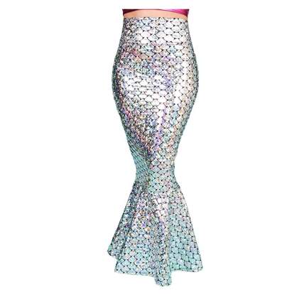 Holographic fish scale skirt