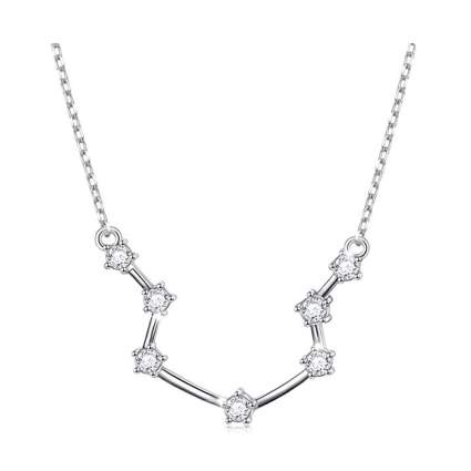 sterling silver zodiac constellation necklace