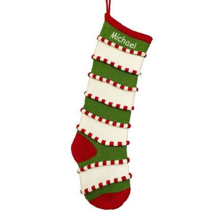 personalized knitted stocking