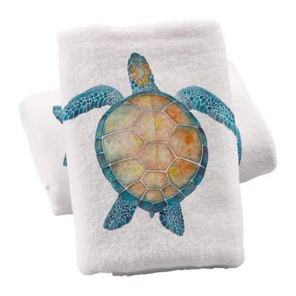 sea turtle hand towels