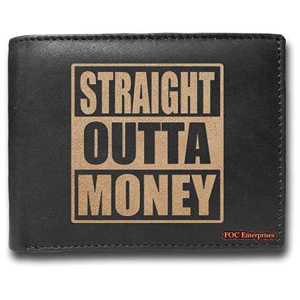 black Straight Outta Money wallet