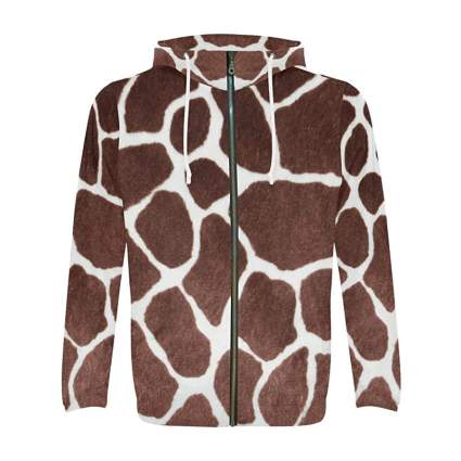Giraffe print hoodie