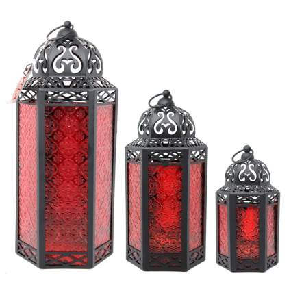 Moroccan candle lantern set