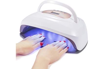 LED nail lamp with two hands