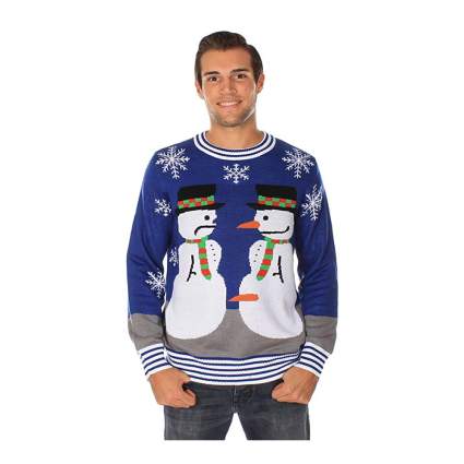 snowman nose thief ugly christmas sweater
