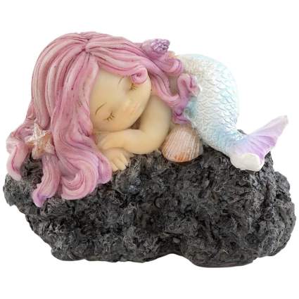 sleeping baby mermaid figure