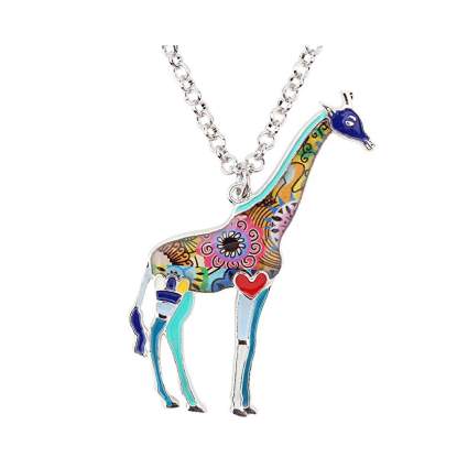 Colorful giraffe necklace