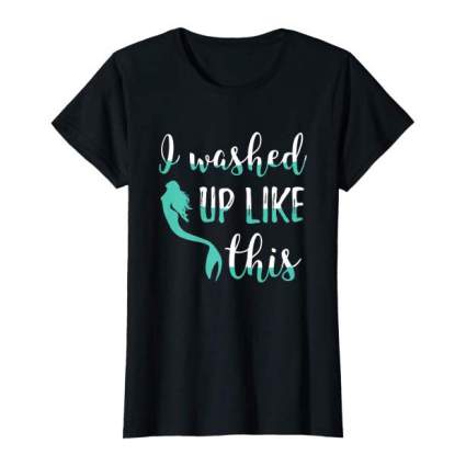 Black mermaid tee shirt