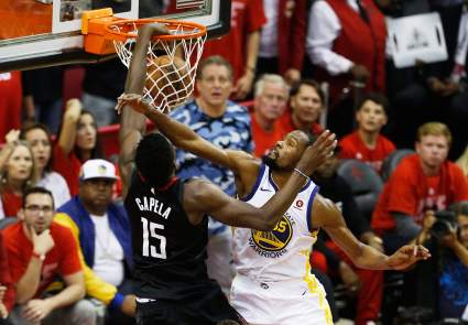 WATCH: Kevin Durant Takes Cheap Shot at Rockets’ Clint Capela