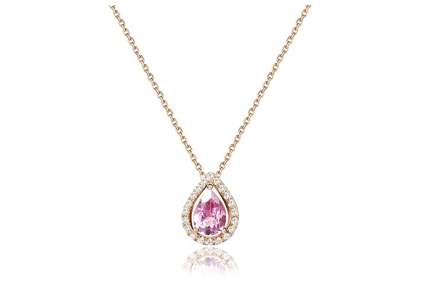 18K Rose Gold Necklace with Tourmaline