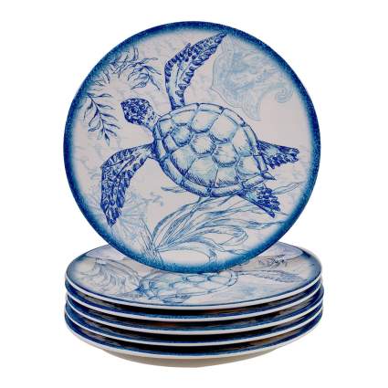 blue turtle plates