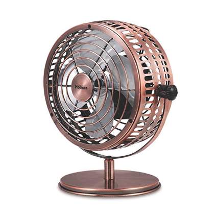 Holmes Heritage Desk Fan, 6-inch, Brushed Copper
