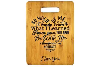 Bamboo Cutting Board With Poem For Mom