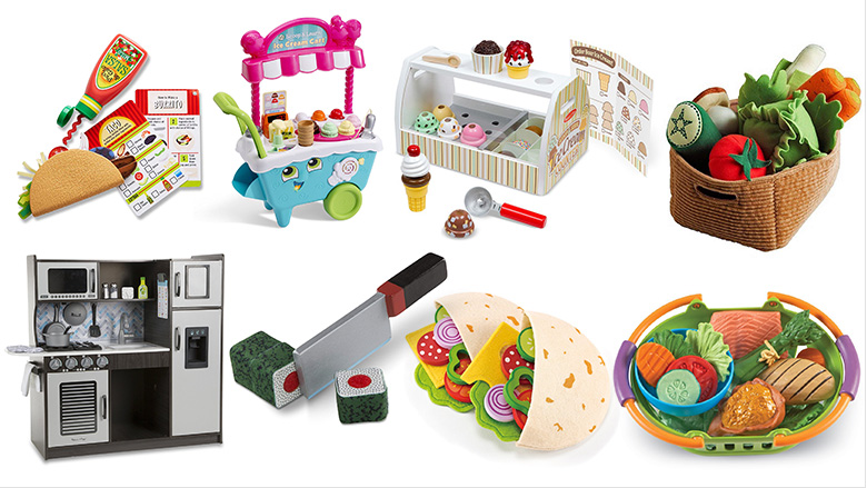 realistic play food sets