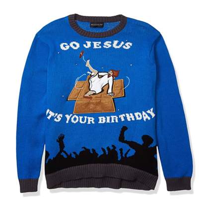 jesus birthday ugly christmas sweater