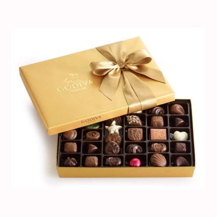 godiva chocolate gold gift box