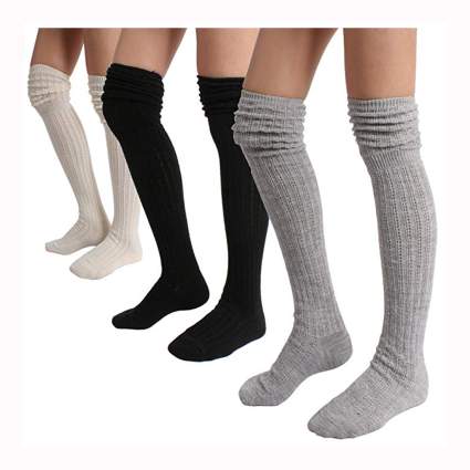 knit slouch boot socks set