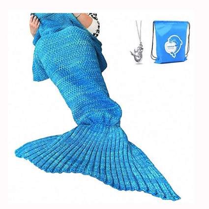 blue mermaid tail blanket