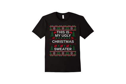 Christmas sweater style tee shirt