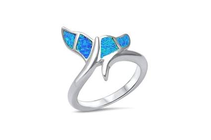 Blue mermaid tail ring