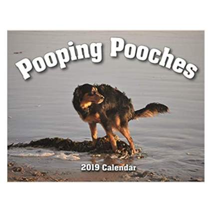 2019 Pooping Pooches White Elephant Gag Gift Calendar