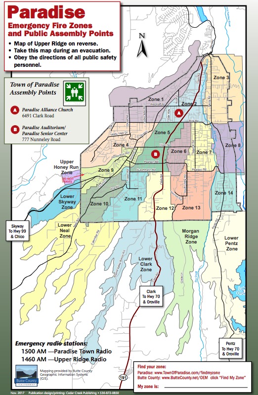 Camp Fire Map Location Of Butte County Fire Evacuations And Containment Updates 6216