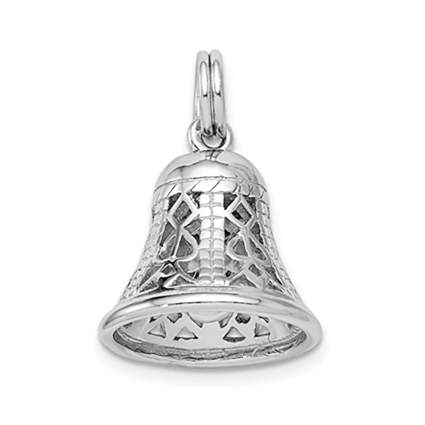 sterling silver bell pendant