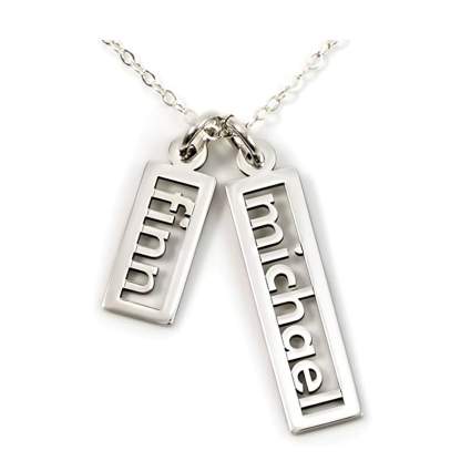 sterling silver nameplate necklace