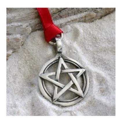 silver pentacle tree ornament