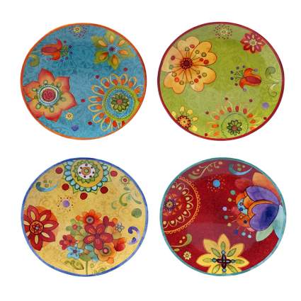 flowered ceramic dessert plates