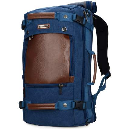 WITZMAN Men Travel Backpack Canvas Rucksack Vintage Duffel Bag