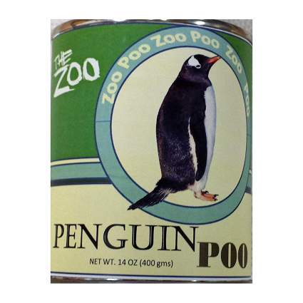 Can of penguin poop