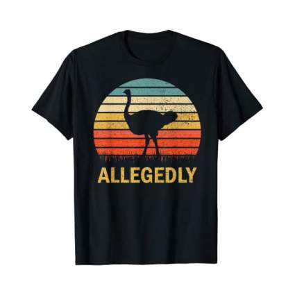t-shirt with ostrich on it