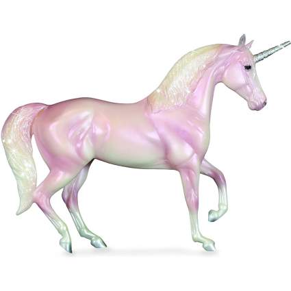 Pink toy unicorn figure