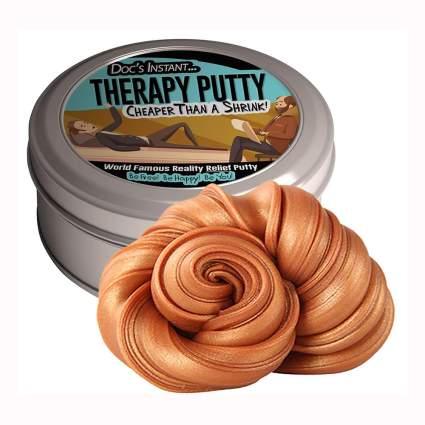 stress relieving putty in a tin