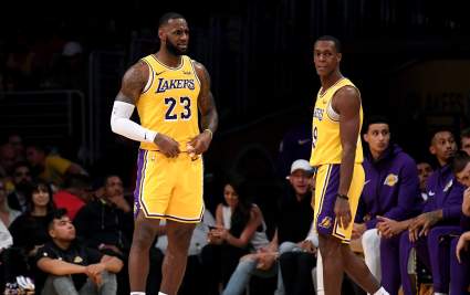 Lakers Roster & Starting Lineup After LeBron James, Rajon Rondo Injuries
