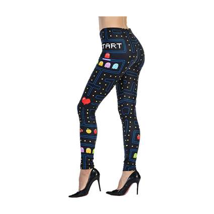 woman in Pac-Man leggings