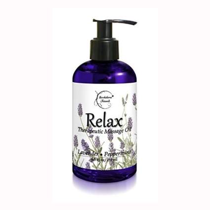 botanically scented massage oil