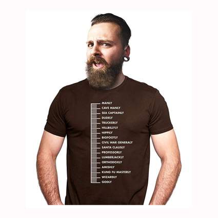 brown beard scale tee shirt