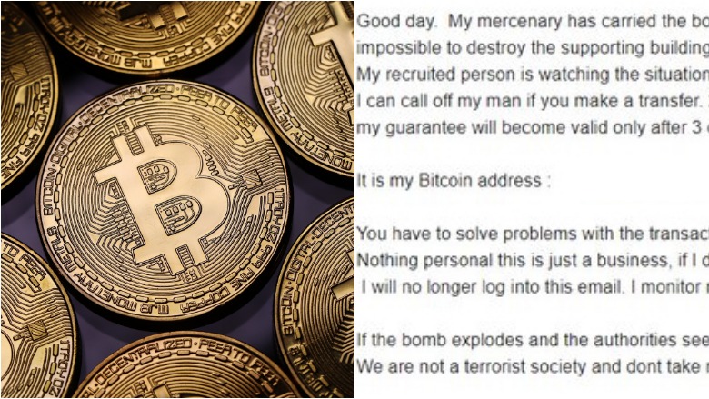 bomb threat bitcoin