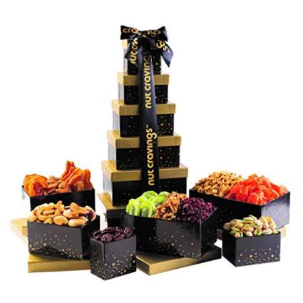 Dried fruit and nut gift tower