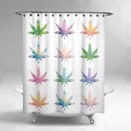 pot leaf shower curtain