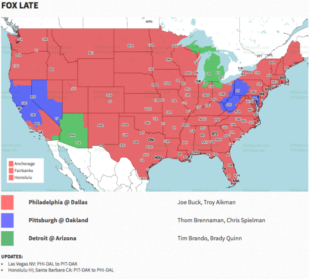 NFL Coverage Map Week 14 Which Games Are Televised Locally?