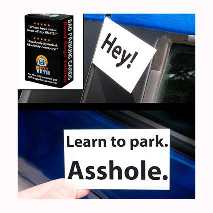 bad parking insult business cards