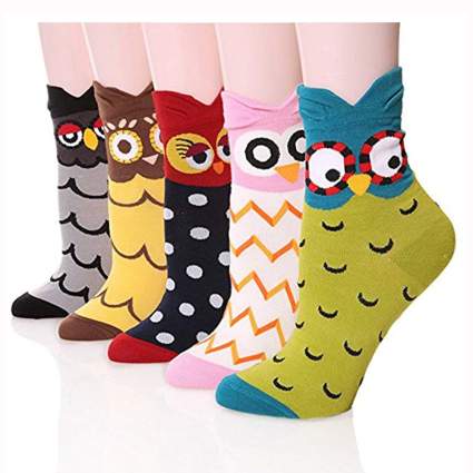 owl sock set for women