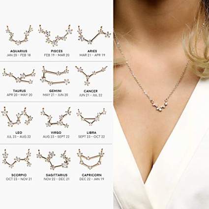 Zodiac Jewelry Constellation Star Necklace