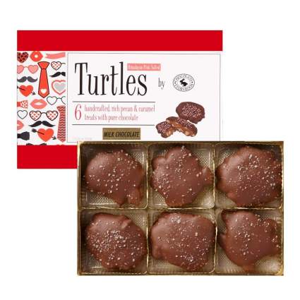 Milk Chocolate Salted Pecan Turtles Valentine's Day Gift Box