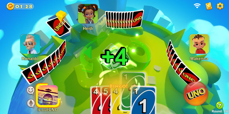 UNO! Mobile Game - That feeling when the +4 stack hits you in Wild Mode and  you don't have a +4 of your own 😩